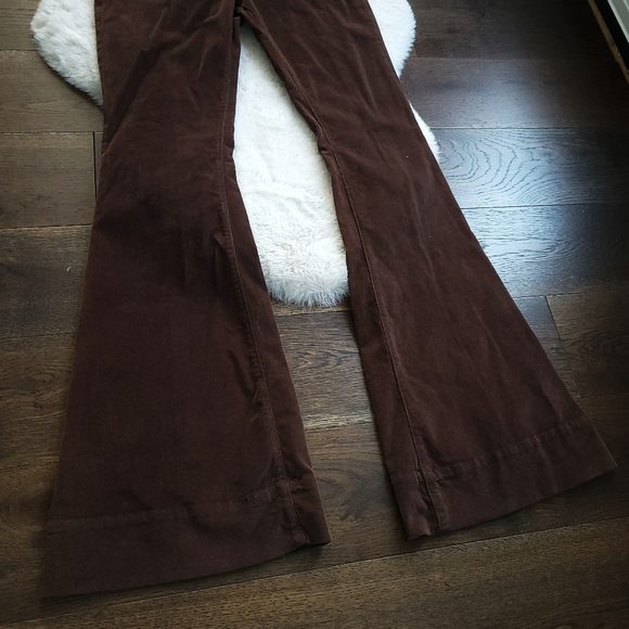 Veronica Beard Sheridan Exaggerated Brown Corduroy 70s Flared Pants - Picture 9 of 15